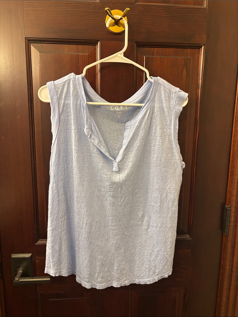 LOFT Pale Blue V-Neck Sleeveless Women's Top